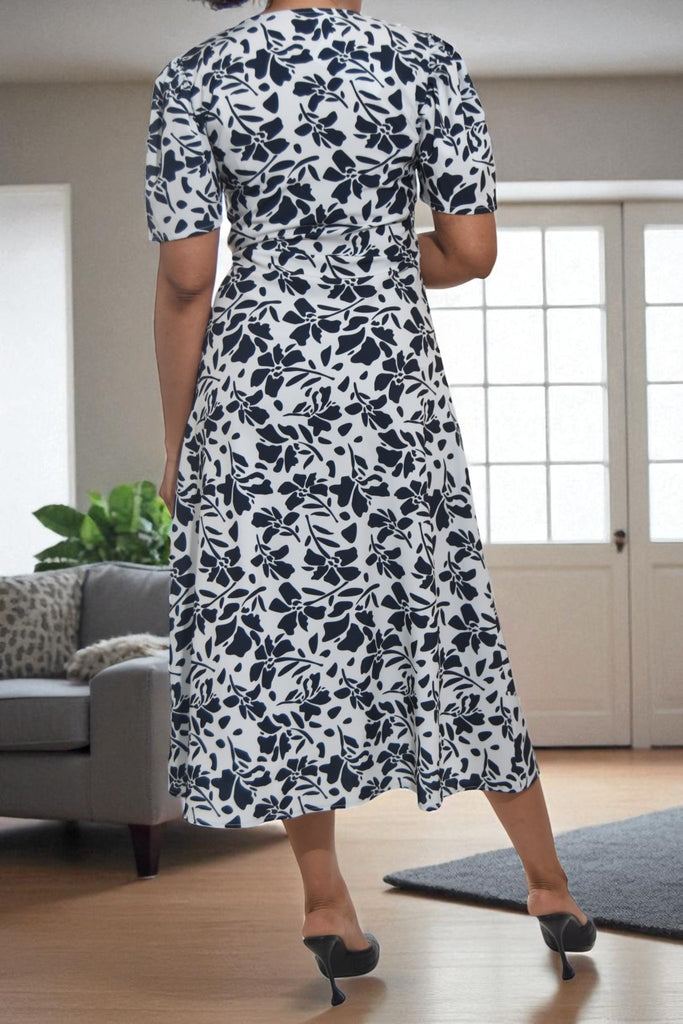 Ladies Mint Floral Wrap Dress - StylePhase SA