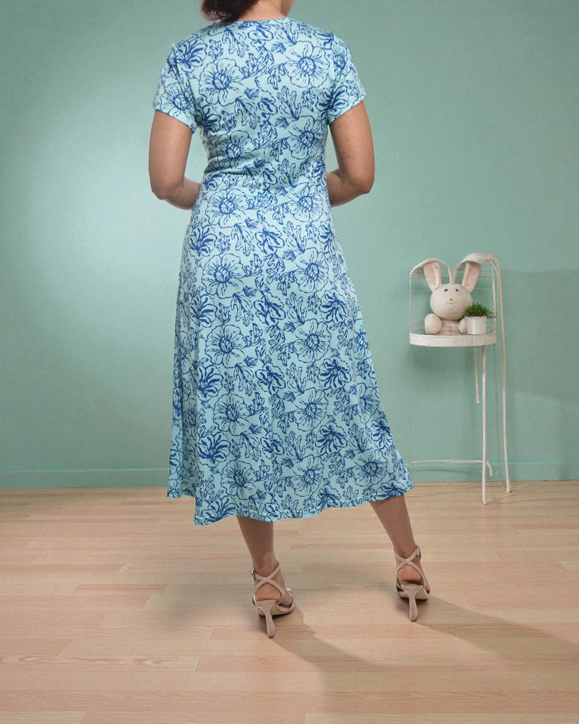 Ladies Mint Midi Floral Dress - StylePhase SA