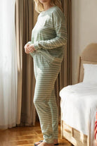 Ladies Mint Stripe Pj Set - StylePhase SA