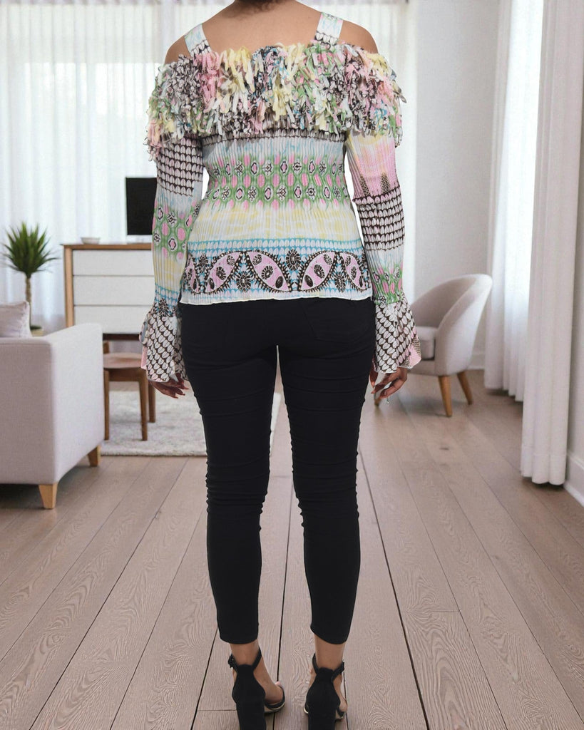 Ladies Multi Color Off Shoulder Top - StylePhase SA