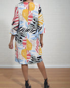 Ladies Multi Color Tunic 3/4 Sleeve Dress - StylePhase SA