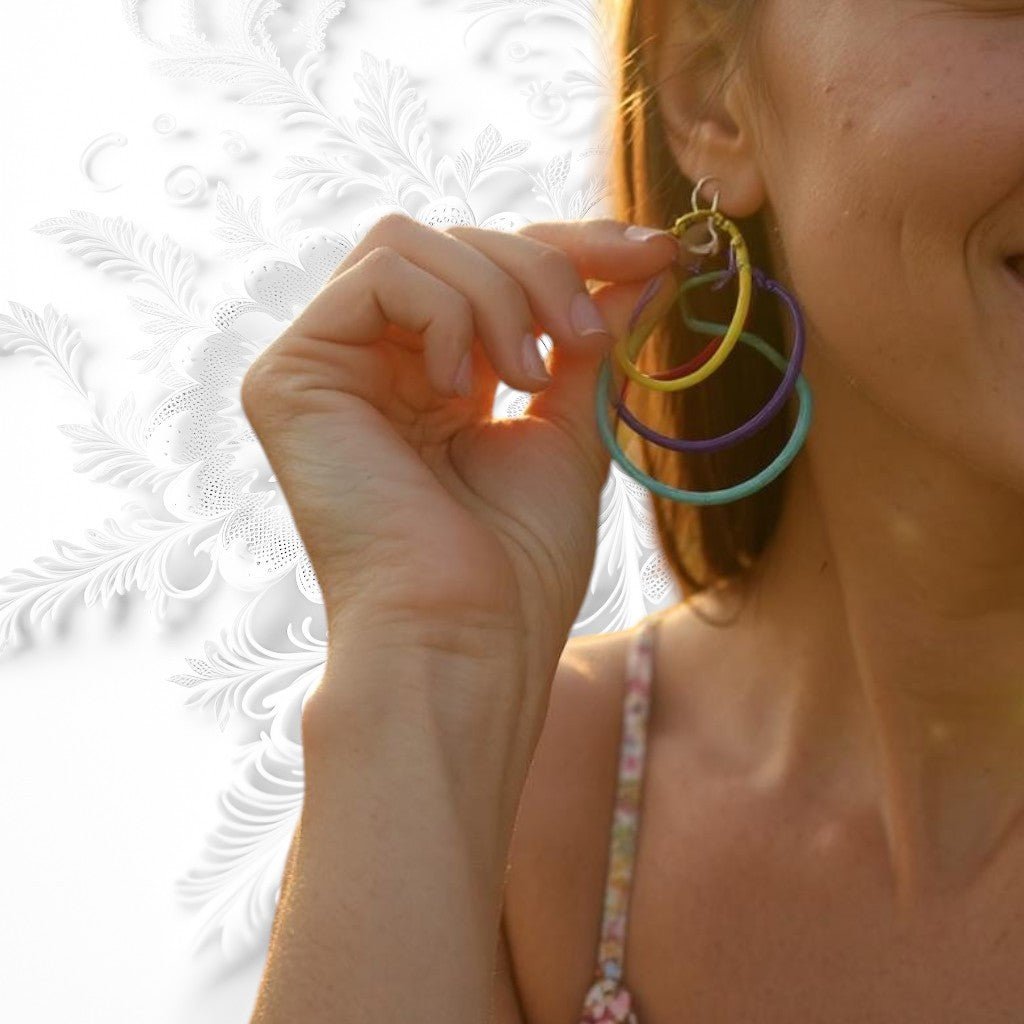 Ladies Multi Colour Hoops - StylePhase SA