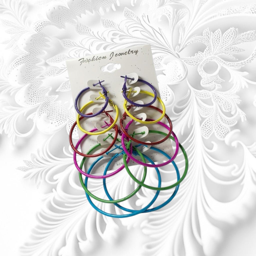 Ladies Multi Colour Hoops - StylePhase SA