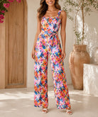 Ladies Multi Colour Tie Front Jumpsuit - StylePhase SA