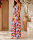 Ladies Multi Colour Tie Front Jumpsuit - StylePhase SA
