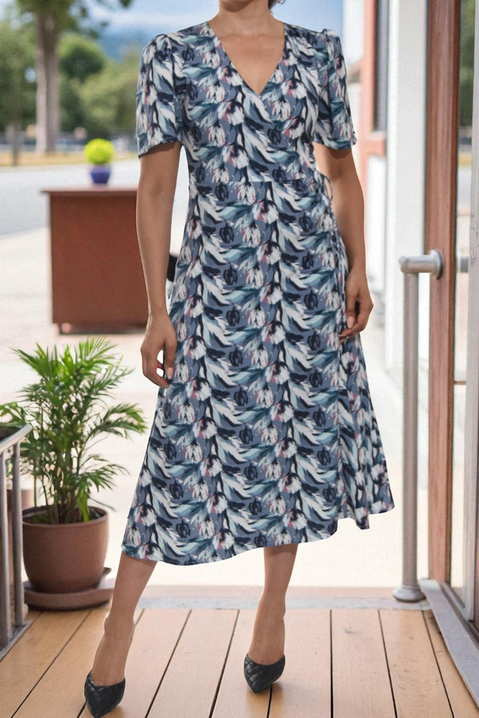 Ladies Multi Colour Wrap Dress - StylePhase SA
