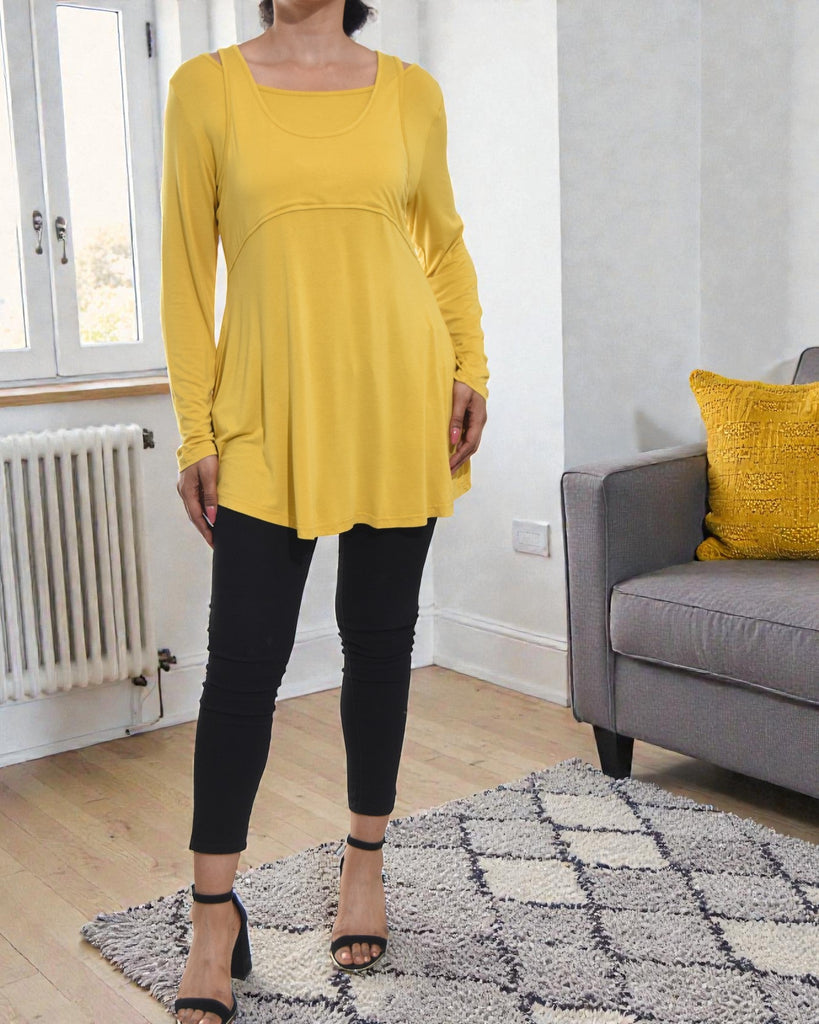 Ladies Mustard Long Sleeve Blouse - StylePhase SA