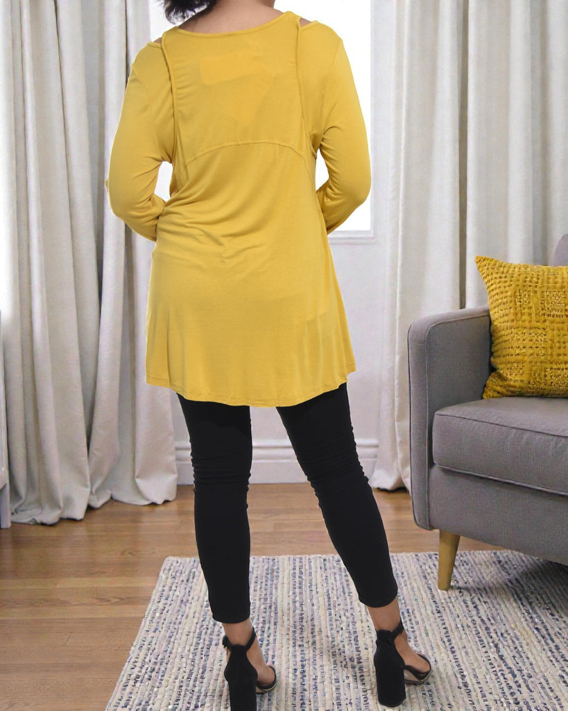 Ladies Mustard Long Sleeve Blouse - StylePhase SA