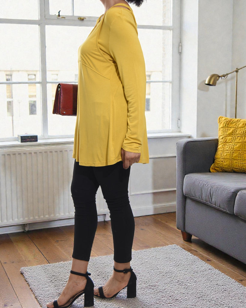 Ladies Mustard Long Sleeve Blouse - StylePhase SA