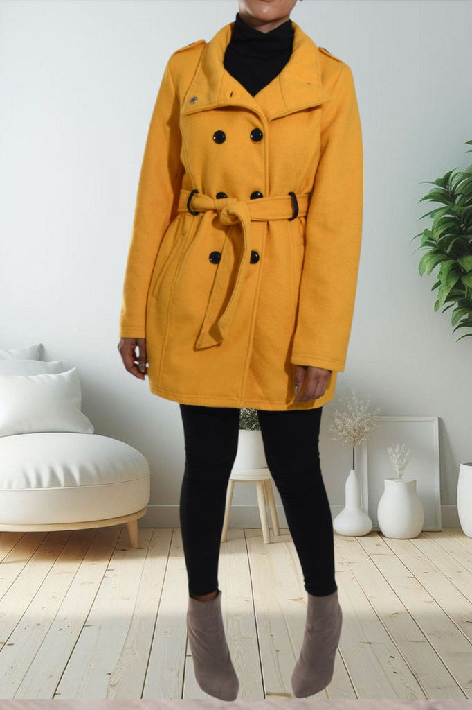 Ladies Mustard Melton Coat - StylePhase SA