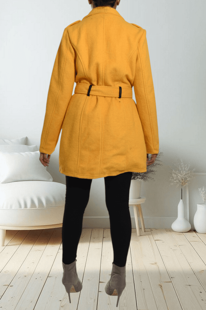 Ladies Mustard Melton Coat - StylePhase SA