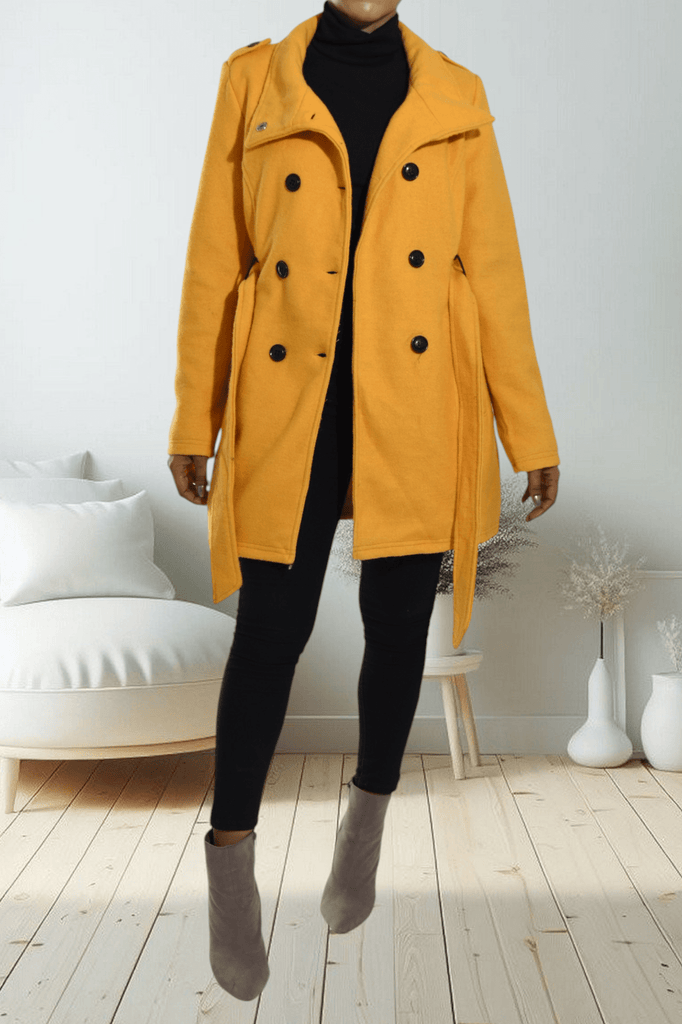 Ladies Mustard Melton Coat - StylePhase SA