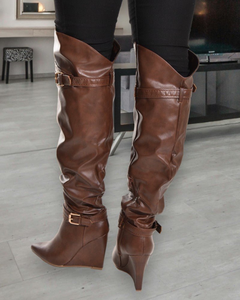 Ladies Natasha Whiskey Brown Boots - StylePhase SA