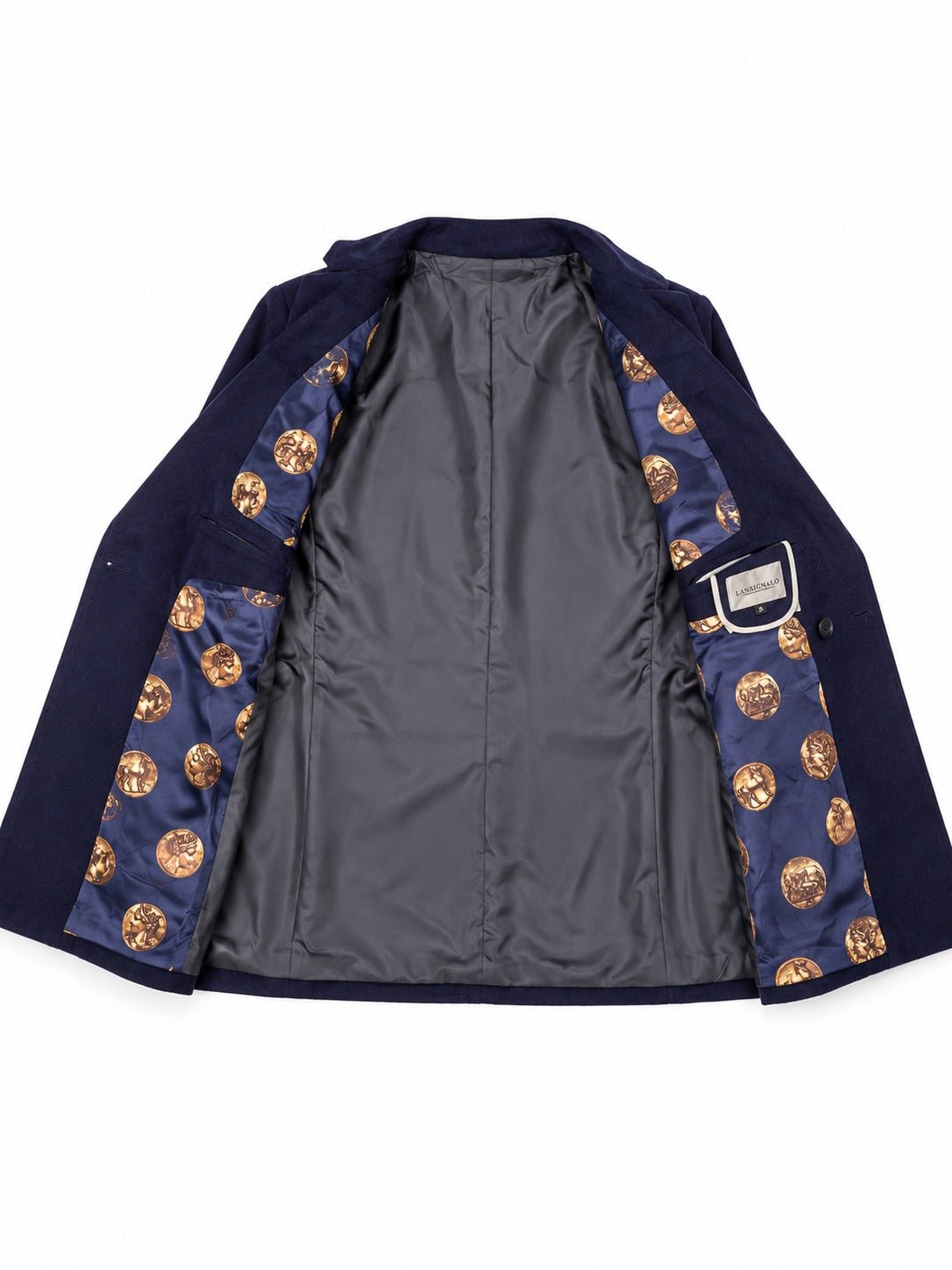 Ladies Navy Brooch Lined Slim Fit Blazer - StylePhase SA