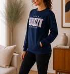 Ladies Navy Brooklyn Fleece Sweater - StylePhase SA