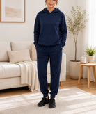 Ladies Navy Cuffed Knit Tracksuit Set - StylePhase SA