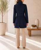 Ladies Navy Double Breast Peacoat Blazer - StylePhase SA