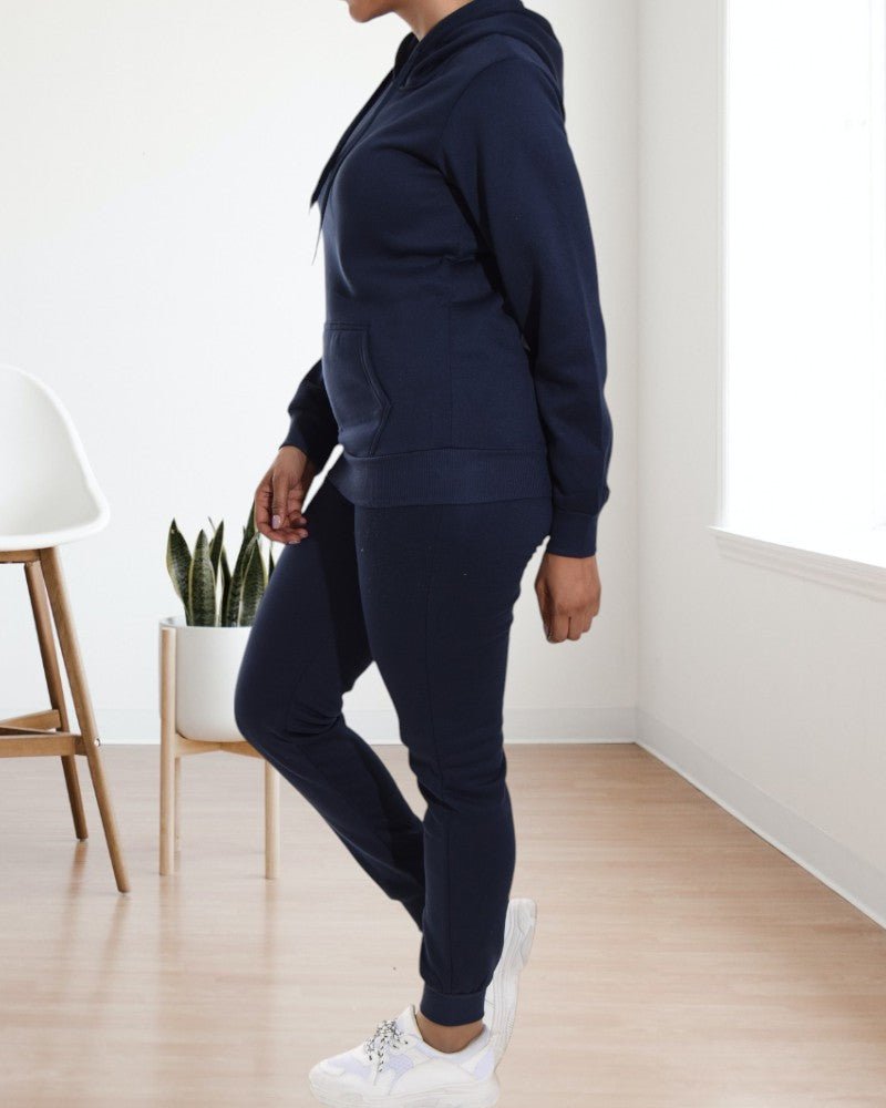 Ladies Navy Fleece Tracksuit - StylePhase SA