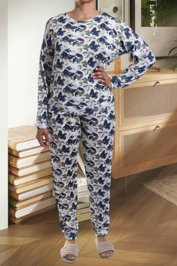 Ladies Navy Floral Pj Set - StylePhase SA