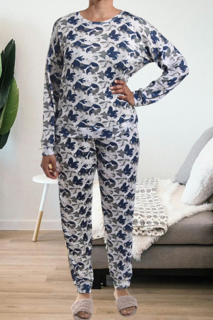Ladies Navy Floral Pj Set - StylePhase SA
