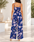 Ladies Navy Floral Strappy Jumpsuit - StylePhase SA
