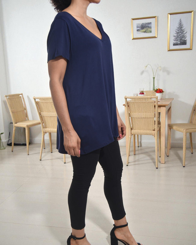 Ladies Navy Heart Tee - StylePhase SA