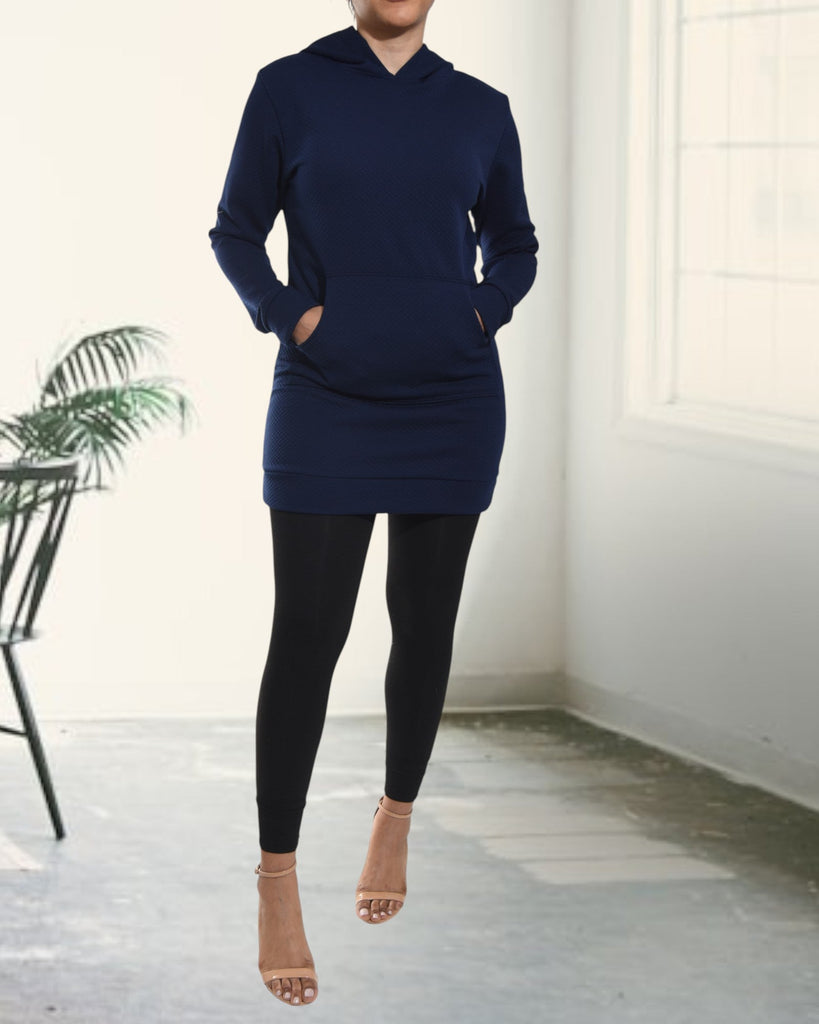Ladies Navy Hoody Dress - StylePhase SA