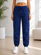 Ladies Navy Jogger Cargo Pants - StylePhase SA