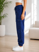 Ladies Navy Jogger Cargo Pants - StylePhase SA