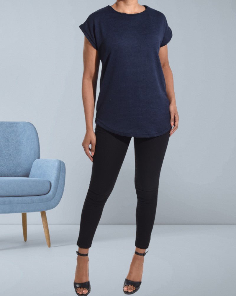 Ladies Navy Knit Top - StylePhase SA