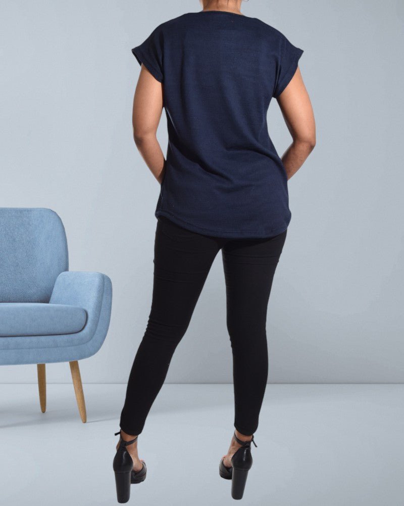 Ladies Navy Knit Top - StylePhase SA