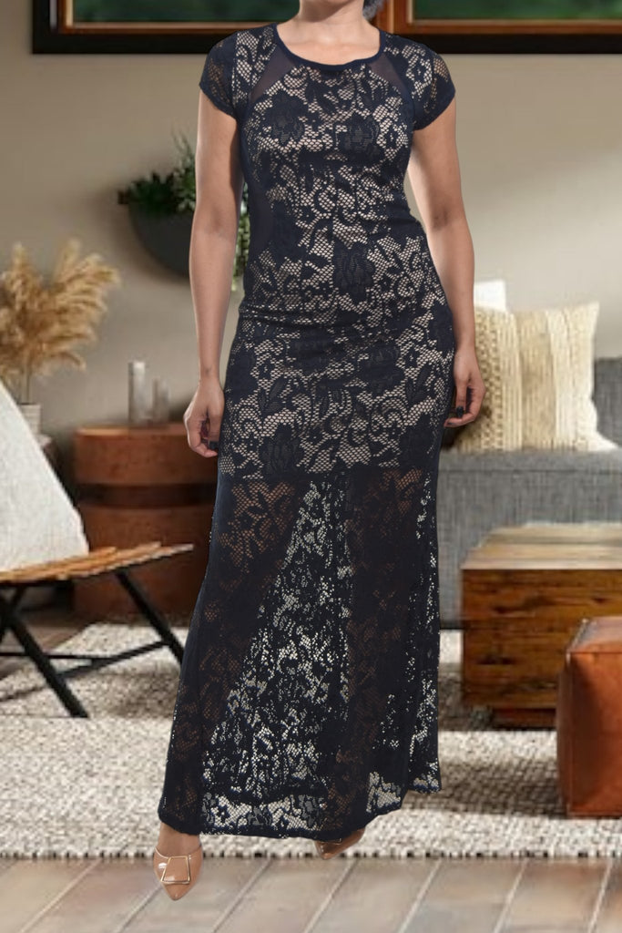 Ladies Navy Lace Dress - StylePhase SA