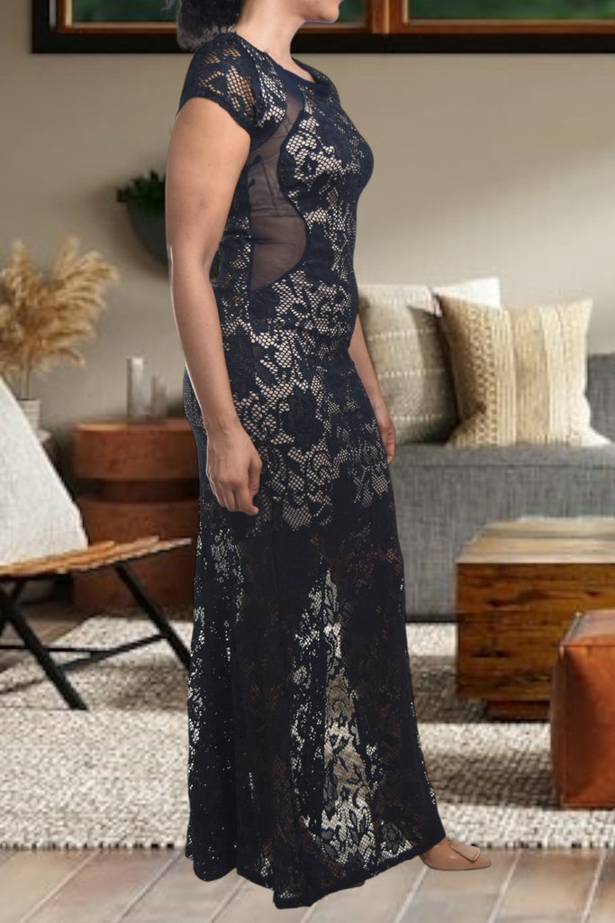 Ladies Navy Lace Dress - StylePhase SA