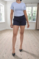 Ladies Navy Linen Shorts - StylePhase SA
