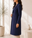 Ladies Navy Melton Open Coat - StylePhase SA
