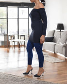 Ladies Navy Off Shoulder Top - StylePhase SA