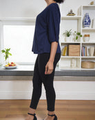 Ladies Navy Open Back Top - StylePhase SA