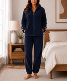 Ladies Navy Plush Tracksuit - StylePhase SA