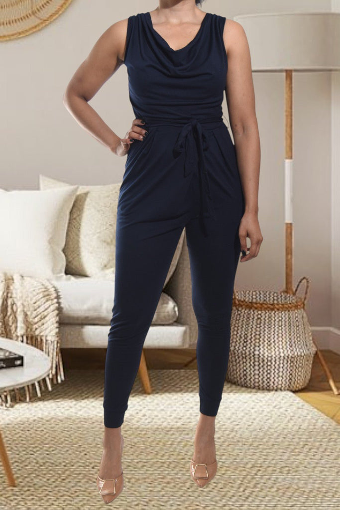 Ladies Navy Pocket Jumpsuit - StylePhase SA
