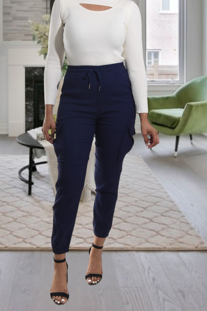Ladies Navy Pocket Pants - StylePhase SA