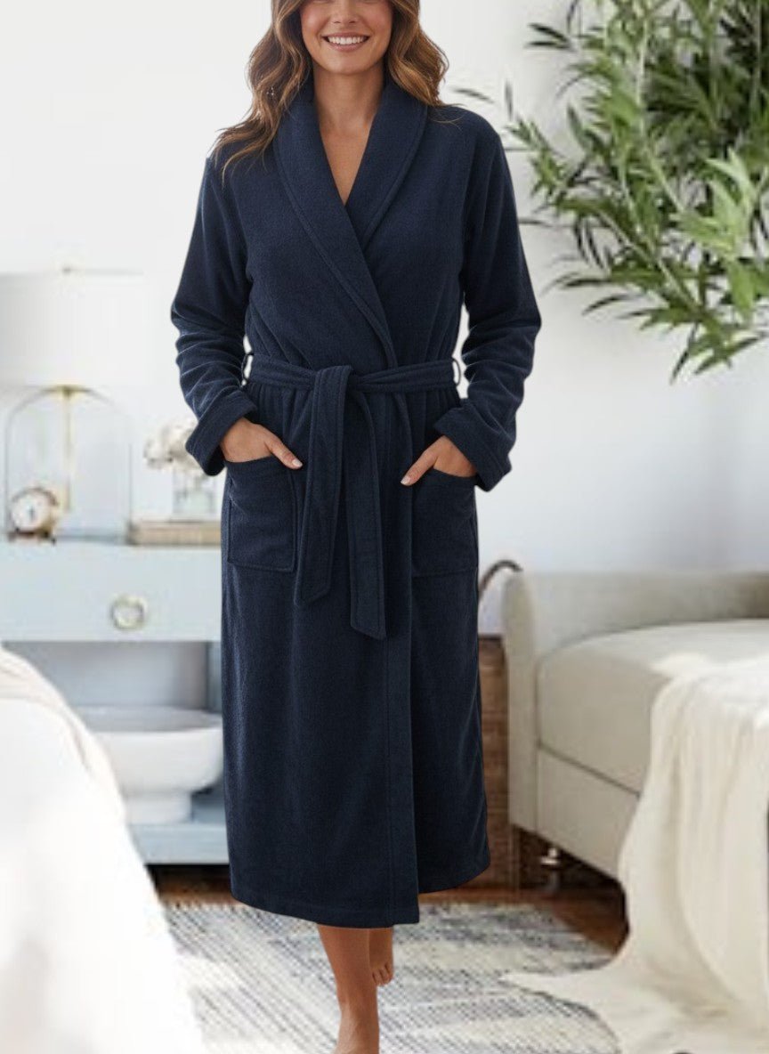 Ladies Navy Polar Fleece Gown - StylePhase SA