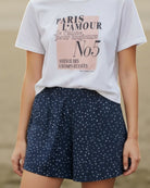 Ladies Navy Polka Dot Pocket Shorts - StylePhase SA