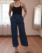 Ladies Navy Polka Pocket Pants - StylePhase SA