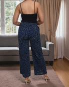 Ladies Navy Polka Pocket Pants - StylePhase SA
