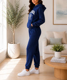 Ladies Navy printed Hoody Tracksuit Set - California - StylePhase SA