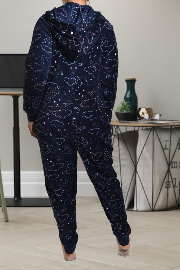 Ladies Navy Printed Onesies - StylePhase SA