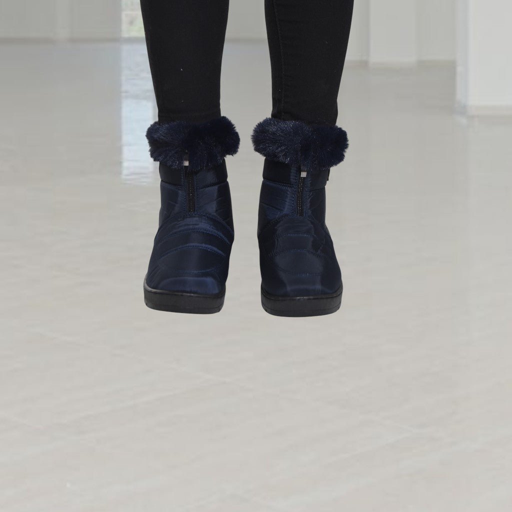 Ladies Navy Puff Ankle Boot - StylePhase SA