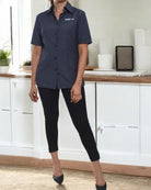 Ladies Navy Short Sleeve Shirt - StylePhase SA