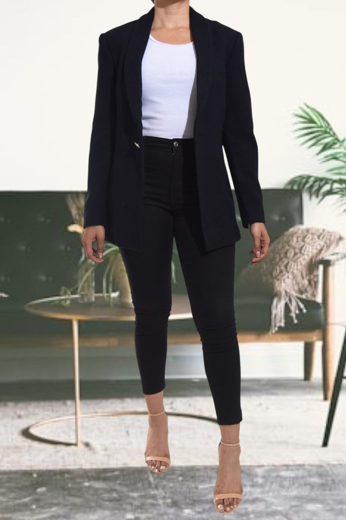 Ladies Navy Single Button Blazer - StylePhase SA