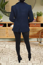 Ladies Navy Slim Fit Open Blazer - StylePhase SA
